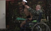 Naughty Bimbo Enjoys Fucking A Cripple