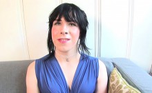 Sweet Solo Trans Wanks Cock On Casting Couch
