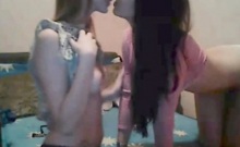 Lesbian Sexy Teens Play Together On Webcam