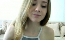 Insanely hot european blonde teases on her webcam