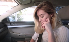Haley Reed giving step bro a blowjob in the car