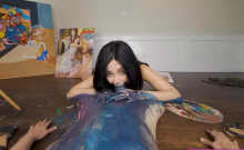 VRBangers Hot Babe Aallyah Hadid Body Paint And Rammed