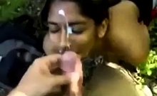 Indian Girl Taking An Outdoor Facial