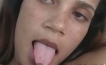 gamy latina slut cherishes her pussy and boobies