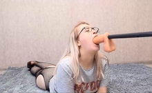 Fetish hoe toys with huge dildo