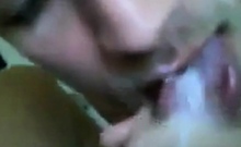Guy sucks his freind's cock in bed and gets the cum out