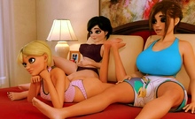 3D FUTA Taboo Cartoon Threesome Animation
