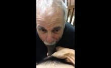 Old Daddy Give Me Blowjob And Eat My Cum