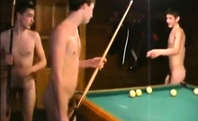 Russian Soldiers Play Pool In Nude