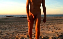 Naked at the beach