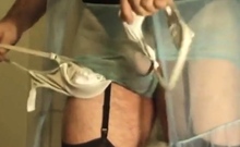 Belted Pad Or Bra In My See-thru Panties - Hmm? Crossdresser