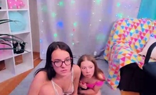 Video Mom Daughter big boobs striptease masturbation