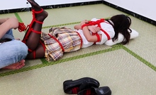 Chinese Cute Girl Hogtied