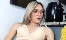 Solo ladyboy masturbation