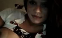 Curvy latin teen babe teases on her webcam show