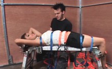 Bdsm Newbie Strapped And Cunt Tortured